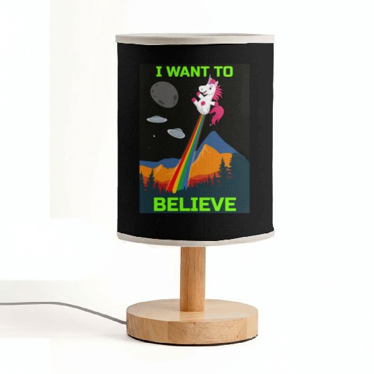 Unicorn "I Want To Believe" UAP Outfit Alien Ufo Fabric Lamps