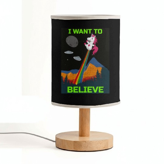 Unicorn "I Want To Believe" UAP Outfit Alien Ufo Fabric Lamps
