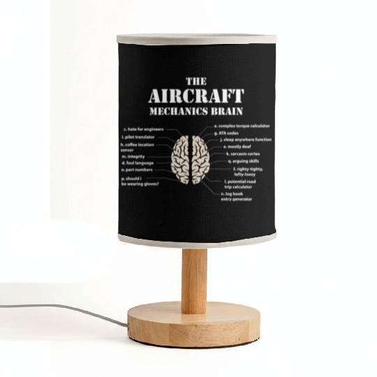 Aircraft Mechanics Brain Fabric Lamps