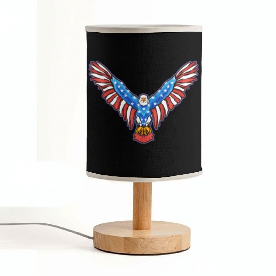 American Bald Eagle American 4th of July Patriotic Fabric Lamps