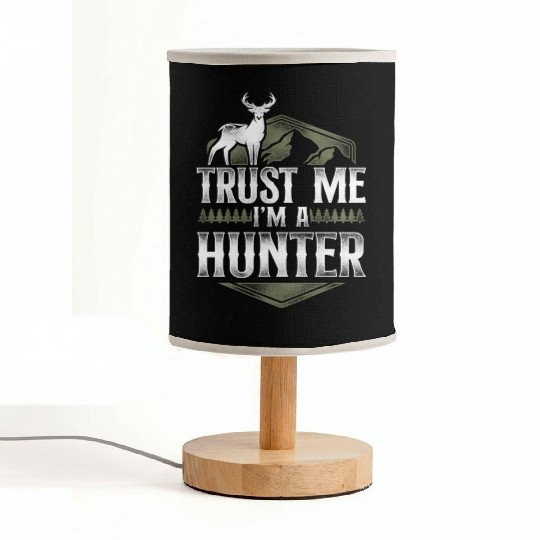 Buck Deer Hunting Hunter Vintage Fabric Lamps