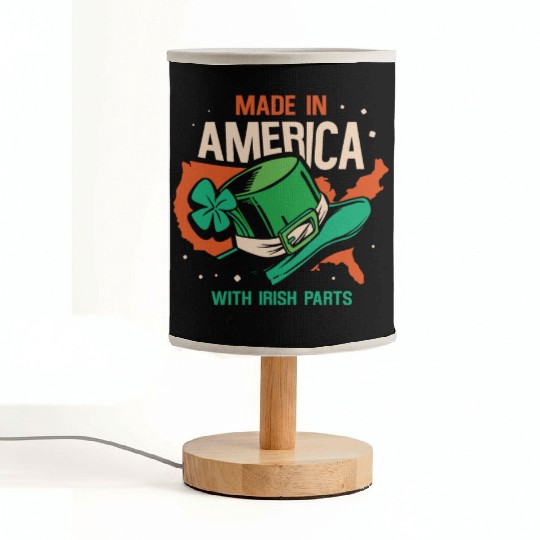 Made In America With Irish Parts Gaelic Ireland Fabric Lamps
