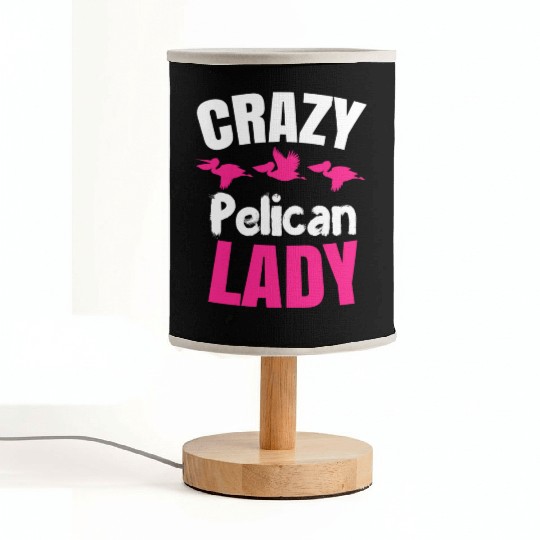 Pelican Lady Birdwatching Pelican Lover Fabric Lamps