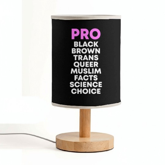 Pro Black Brown Choice Queer Trans Science Choice Fabric Lamps