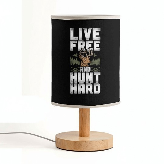 Buck Deer Hunting Hunter Vintage Fabric Lamps