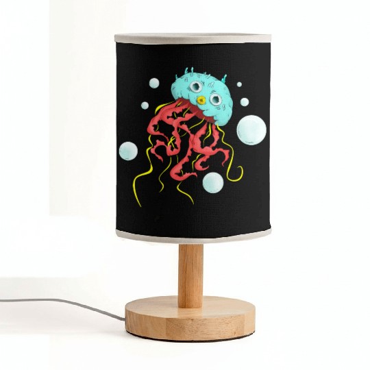 Amazing Jellyfish swimming underwater Fabric Lamps