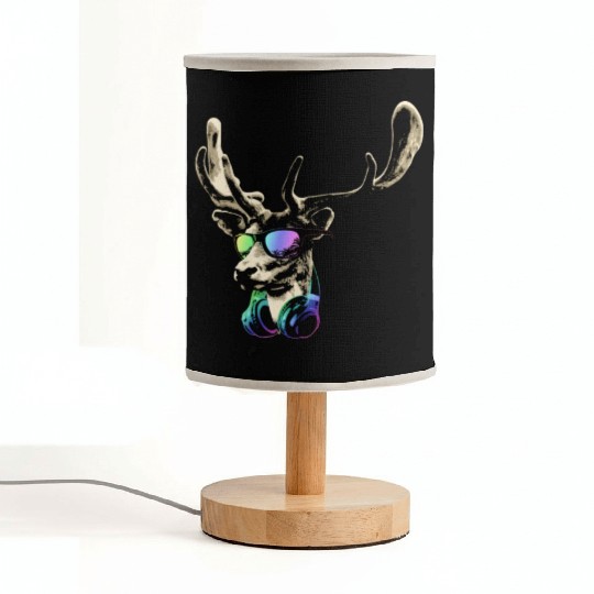 Deer DJ Brown Cool and Funny Music Animal With Fabric Lamps