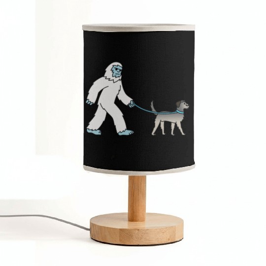 Bigfoot Sasquatch Walking Irish Wolfhound Fabric Lamps