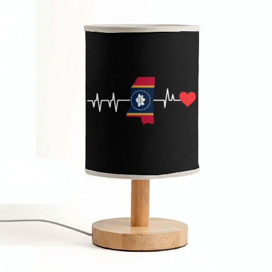 Mississippi Heartbeat Gift Fabric Lamps