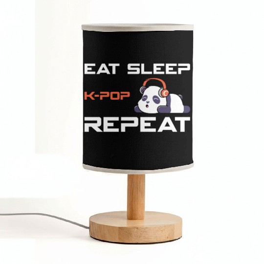 eat sleep k-pop, k pop music, korean pop music Fabric Lamps