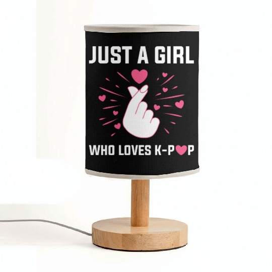 Just A Girl Who Loves k-pop, korean pop music Fabric Lamps