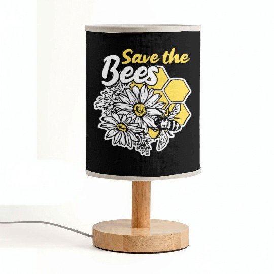 Save the bee honey bee gift idea environmental pro Fabric Lamps