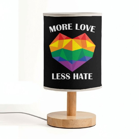 LBGT Flag Gay Pride Human more love less hate Fabric Lamps
