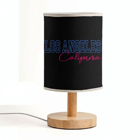 Womens Los Angeles California Letter Print Half Fabric Lamps