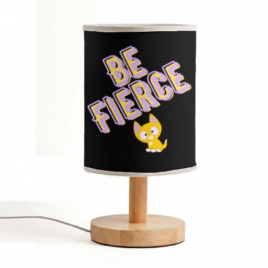 Be fierce yellow and purple Fabric Lamps