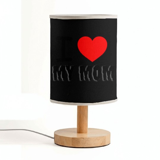 I love my mom Funny design Classic Fabric Lamps