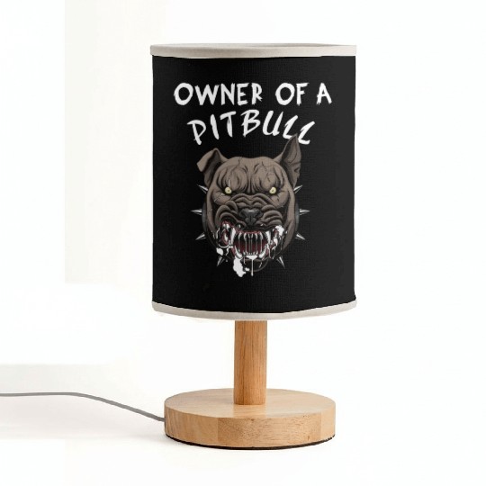 Owner of a pitbull dogs lover Fabric Lamps