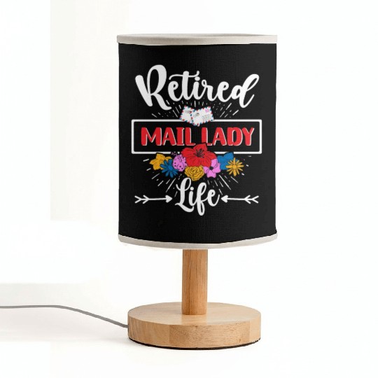 Retired Postal Worker Gifts Retirement Mail Lady Fabric Lamps