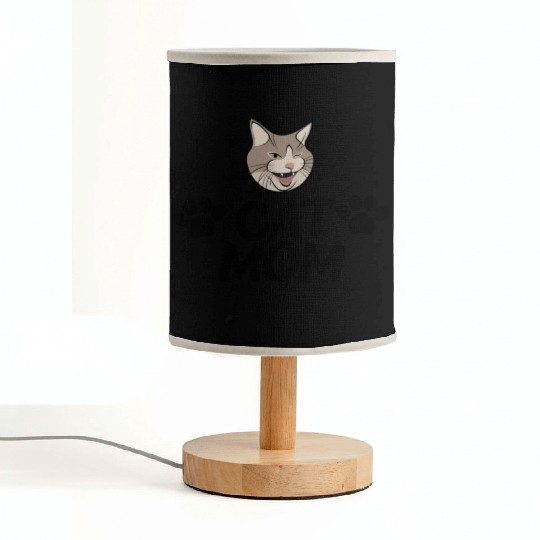 Cat Mom Funny design Classic Fabric Lamps