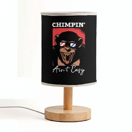 Chimpin' Ain't Easy Monkey Zookeeper Chimpanzee Fabric Lamps