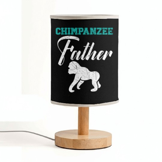 Chimpanzee Father Monkey Wildlife Animal Zookeeper Fabric Lamps
