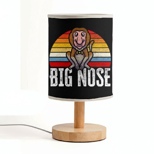 Big Nose Proboscis Monkey Ape Wildlife Zookeeper Fabric Lamps
