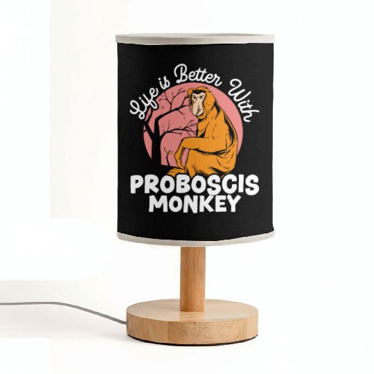 Life Is Better With Proboscis Monkey Ape Zookeeper Fabric Lamps