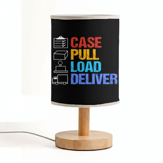 Case Pull Load Deliver Postal Worker Mail Carrier Fabric Lamps