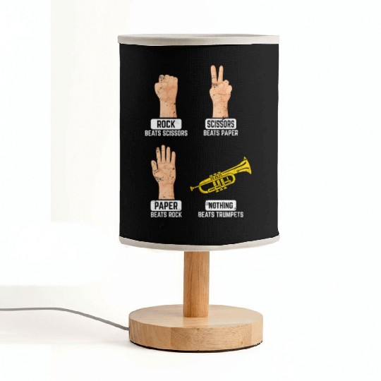 Rock Paper Scissors Nothing Beats Trumpets Trumpet Fabric Lamps