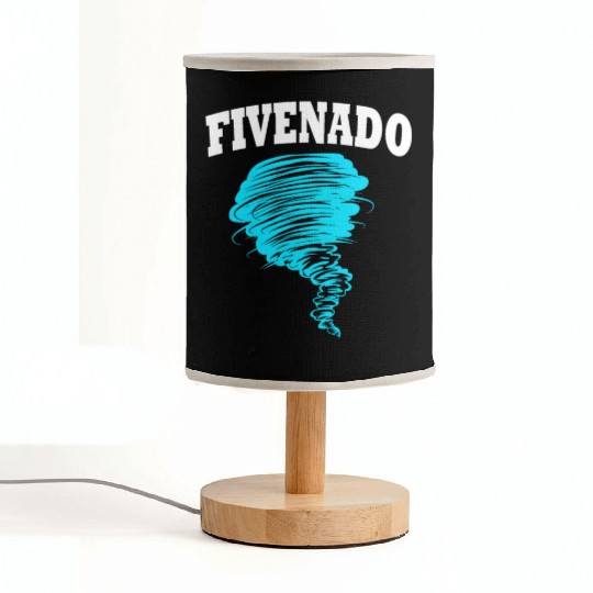 5th Birthday Tornado Fivenado Fabric Lamps