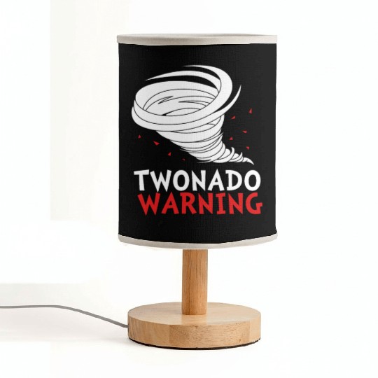 Funny 2nd Bday Twonado Warning Tornado Birthday Fabric Lamps