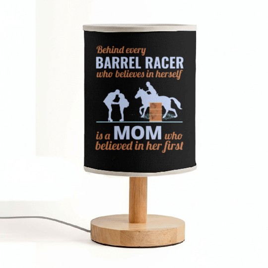 Barrel Racer Racing Horse Riding Mom Mothers day Fabric Lamps