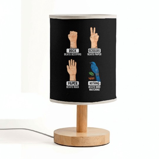 Rock Paper Scissors Nothing Beats Bird Watching Bi Fabric Lamps
