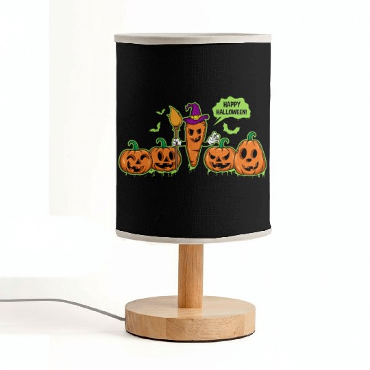 Happy Halloween Carrot Pumpkin Trick Or Treat Fabric Lamps