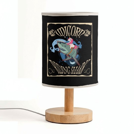 Unicorn Riding Shark Fabric Lamps