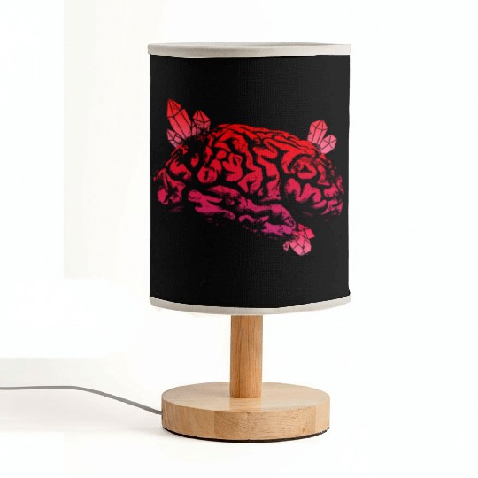 Brain with Crystal - Red Fabric Lamps
