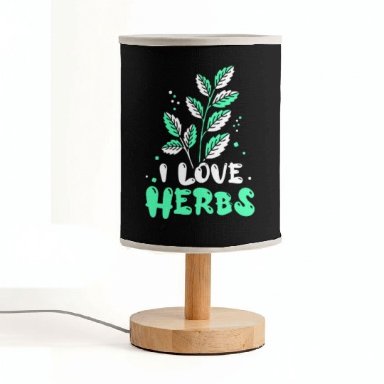I Love Herbs Herbalism Herbalist Herb Gardening Fabric Lamps