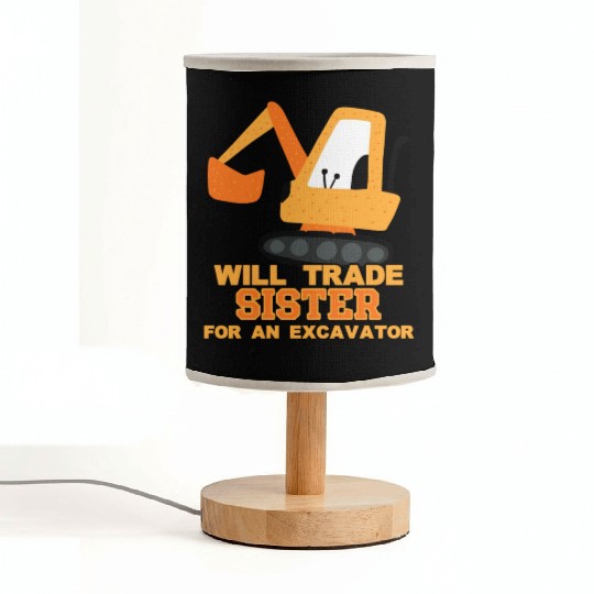 Will Trade Sister for Excavator | Toddler Boy Fabric Lamps