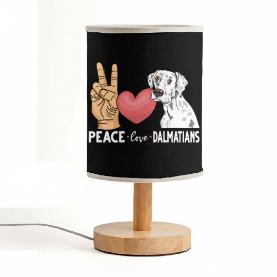 Cute Dalmatian Dog Lover Fabric Lamps