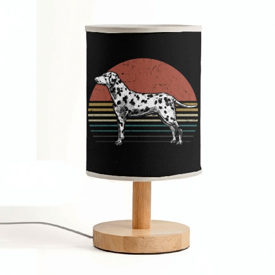 Dalmatian Retro Dog Lover Fabric Lamps
