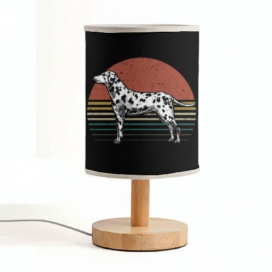 Dalmatian Retro Dog Lover Fabric Lamps
