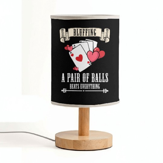 Card Game Blackjack All In Fabric Lamps