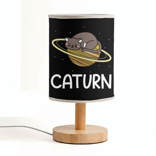 Caturn Cat Owner Saturn Astronomer Astronomy Fabric Lamps