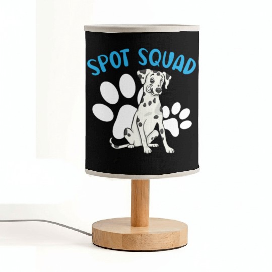 Spot Squad Paw Love Puppy Breeder Dalmatian Dog Fabric Lamps