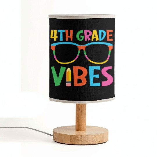 Fourth Grade Vibes Back To School 4th Retro Teache Fabric Lamps