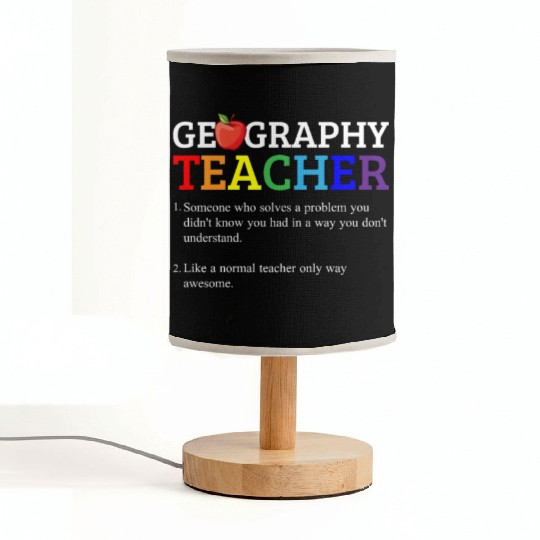 Geography teacher definition, Geography teacher Fabric Lamps
