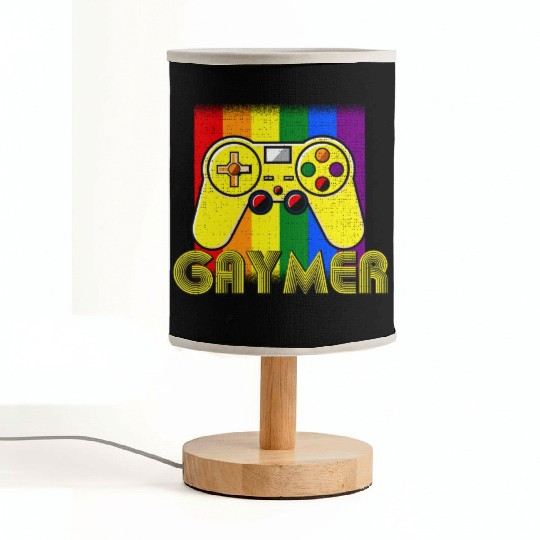 Funny Gaymer Gay Gamer - Pride Rainbow LGBT Fabric Lamps