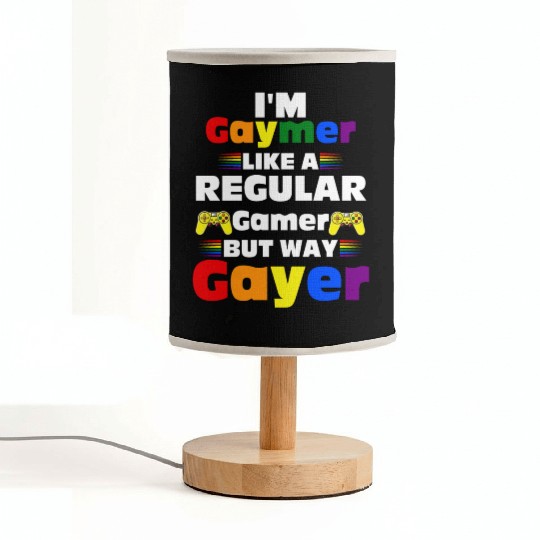 Funny Gaymer Gay Gamer Gayer - Pride Rainbow LGBT Fabric Lamps
