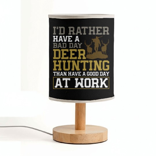 Buck Deer Hunting Hunter I'd Fabric Lamps