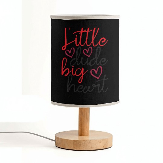 Little dude big heart Fabric Lamps